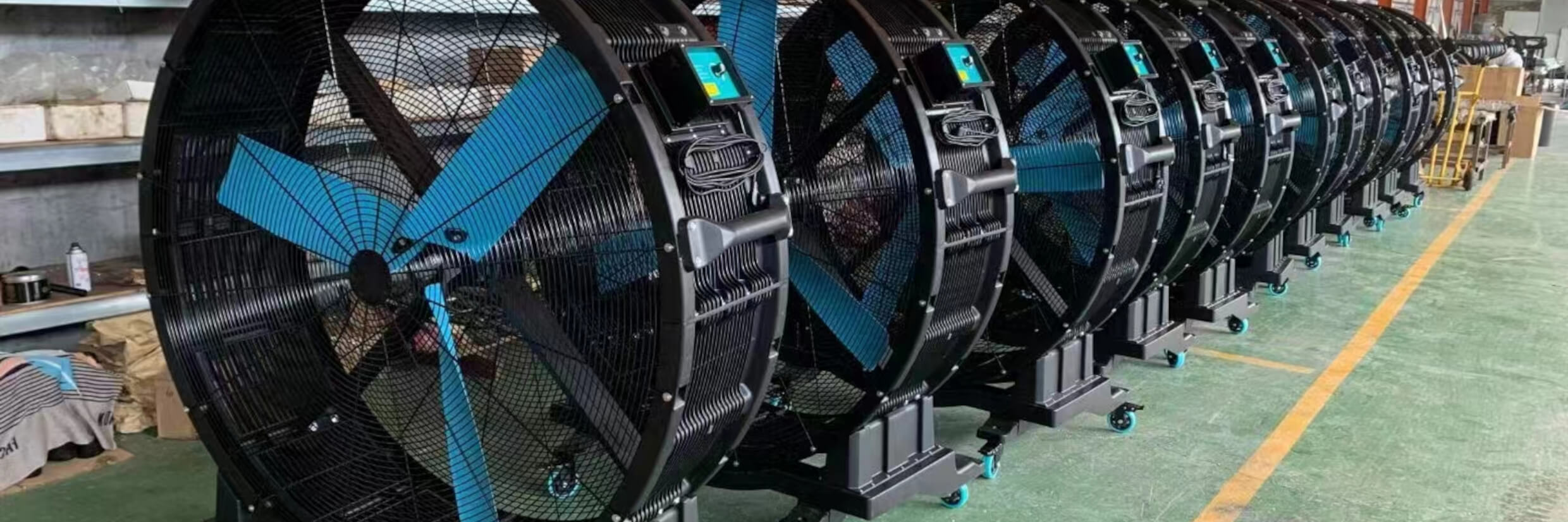 Three Fan Blades Portable drum fan